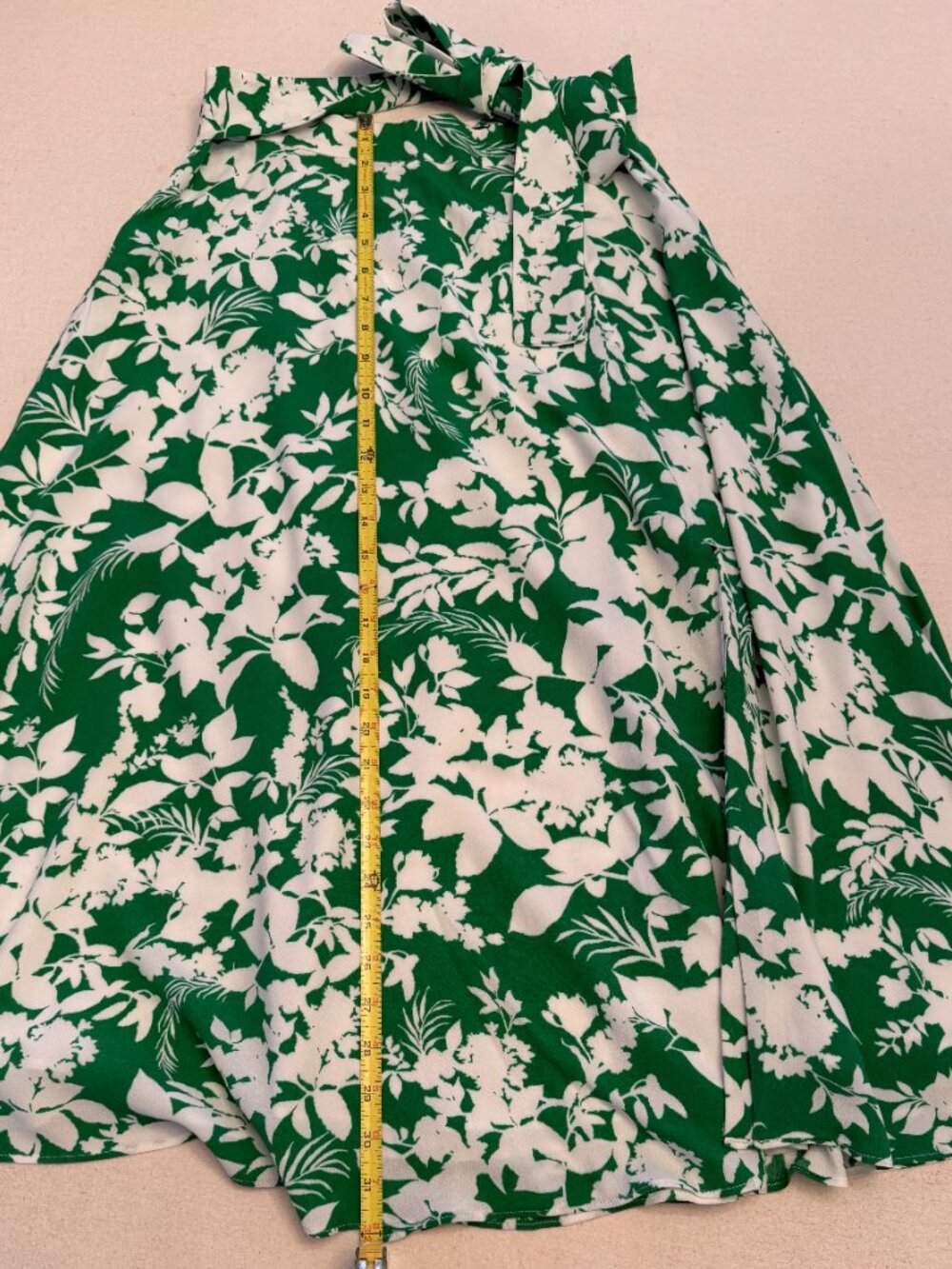 Ann Taylor Petite Green White Floral Wrap Skirt Size 6P Lined Tie Waist - Picture 3 of 7
